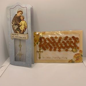 A chaplet and one rosary necklace